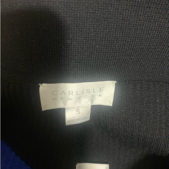 Carlisle Collection Wide Leg Pull On Knit Ribbed Color Block Pants sz S - Picture 7 of 8